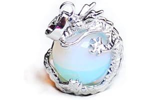 Aituo Natural Amethyst Tumbled Gemstone Dangle Dragon Around Coin Charm Bead Pendant Fit DIY pendant