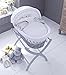 Izziwotnot Gift on Soft Grey Wicker Moses Basket (Premium)