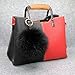 Produktbild Knowled Schlüsselanhänger Keychain Anhänger Handtasche Geldbörse Schlüsselbund Pompons Hängen Plüsch Fellknäuel Fox, Handytasche Anhänger Auto Charms Dekoration 10 Cm