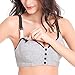 Price comparison product image QHGstore Maternity Underwear Front open Nursing Bra Breast Feeding Bra Women Vest Maternity Bra grey XL