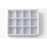 HUMAS 12 B&ouml;lmeli &Ccedil;ekmece D&uuml;zenleyici Organizer &ndash; &Ccedil;orap, İ&ccedil; &Ccedil;amaşırı ve Aksesuar Saklama Kutusu &ndash; 31 x 25 x 12 cm &ndash; &Ccedil;ok Ama&ccedil;lı