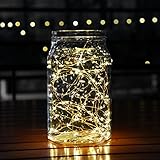2 Stück 60er Micro LED Lichterkette Draht Batterie-betrieben Kupferdraht Lichterketten mit Timer Warmweiß Wasserdicht für Innen und Außen Weihnachtsbeleuchtung Deko Von Decornova - 7