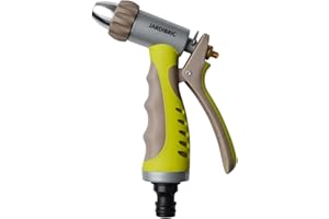 Jardibric - Pistolet d'Arrosage Métal Gainé Jet Réglable - Gamme Traditionnelle, Offrez-vous un Arrosage Précis et Confortable avec ce Pistolet Métallique Robuste et Facile à Utiliser