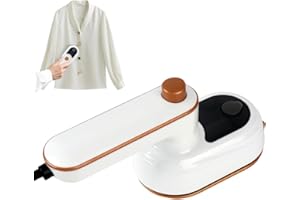 FENGQ Mini Ferro da Stiro Portatile, Ferro da viaggio mini, Ferro da viaggio portatile pieghevole, Mini ferro a vapore portatile, Serbatoio dell'acqua da 50 ml, Girevole di 90° e 180°, bianco