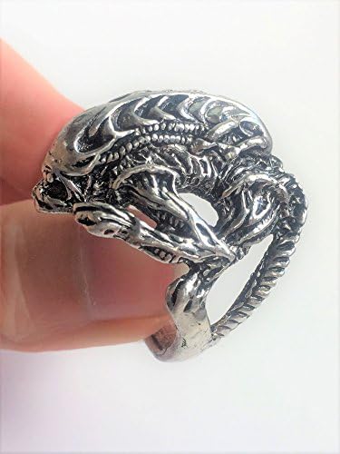 Alien Ring inspired by Geiger (20mm diameter size U)