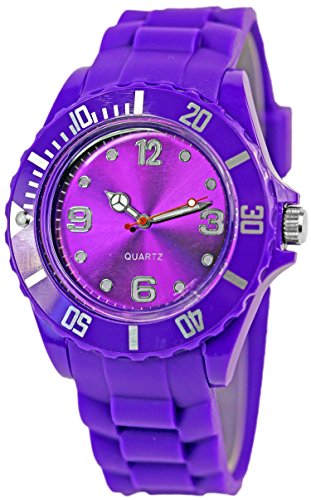 EISBR Kinder Armbanduhr LILA Uhr Sportuhr