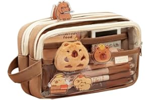 ZMDMAH Piórnik na artykuły piśmiennicze, Uroczy zestaw piórników z kapibarą, Duży piórnik dla dzieci Piórnik ze zwierzętami Uroczy pokrowiec na długopis Uchwyt na długopis dla dziewczynek