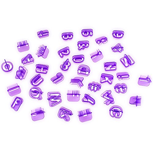 Anpro Ausstechformen, Fondant Ausstecher, Auswerfer, Stempel mit Buchstaben,Zahlen, Sonderzeichen. Tortendeko, Kuchendekorationsset für Fondant, Kekse, Kuchen, Torte, Gelee, Desserts, 40 teilig - 2