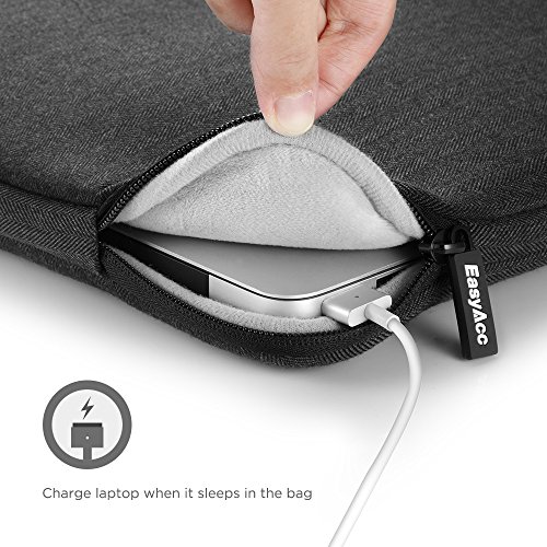 EasyAcc 13 - 13 3 Zoll Laptoptasche H  lle Sleeve Tragetasche mit Griffen und Zubeh  rtasche f  r 13 3   33 8-cm  Laptop   Ultrabook   Macbook Air   M
