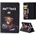 Produktbild Samsung Galaxy Tab S3 (2017) 9.7 Lederhülle - KingSang Brieftasche Schutzhülle Samsung Tab S3 SM-T825 Tasche Hülle Leder Schale für Samsung Galaxy Tab S3 SM-T825 SM-T820NZ (9.7 Zoll) Ledertasche Case Cover mit Ständer und Kartenfächer Funktion, Schwarz Bär