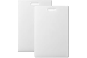 ABEL DESIGN - Set di Taglieri per Cucina, 2 Taglieri MEDIUM 30x20x0,8 cm, Taglieri HACCP in Polietilene Bianco di Alta Qualità, Realizzati in Italia, Pratici e Igienici.