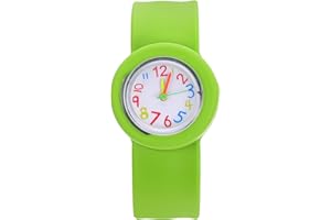 generic Montre pour Enfants Slap Bracelet Watch Fun Fashion Slap-On Watch - Montre de pour Enfants Montre-Bracelet en Silicone pour Enfants Garçons Filles - Vert