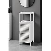 Digithome Bambu Beyaz Lake 1 Kapaklı 2 Raflı Banyo D&uuml;zenleyici Organizer Dik Dolap DB-0044