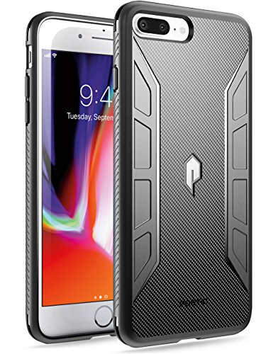 Funda iPhone 7 Plus  Poetic  Serie Karbon Shield - Protecci  n de Impacto de Esquina T  ctil   Flexible   Textura de Fibra de Carb  n  Elegante Slim Fit TPU de Protecci  n Funda para de Apple iPhone 7 Plus  2016  Negro