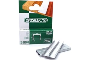 STALCO 1000pcs 6mm Staples Pack Duty Gun Tacker Staple Upholstery Galvanised Craft