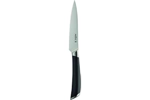 Zyliss E920276 Comfort Pro Couteau D’Office Dentelé, 11cm, Acier Inoxydable Allemand, Poignée Noire, Couteau de Cuisine Professionnel, Passe au Lave-Vaisselle, Garantie de 25 Ans