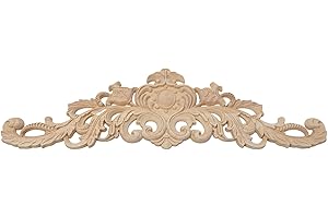 PETSTIBLE Applique en bois sculpté pour meubles non peint 60 x 17 x 1,2 cm
