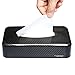 Produktbild FancyAuto High Quality Rectangular Luxury Carbon Fiber Facial Tissue Box Tissue Holder for Car Automotive, home, office black