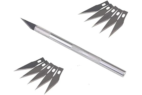 ikis Detail Precision Pen Cutter With 10 Interchangeable Sharp Blades For Art & Craft, Carving and Paper Cutting