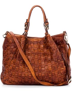 Ira del Valle, Damen handtasche, Echt leder, Vintage, Modell Caraibica, Made in Italy