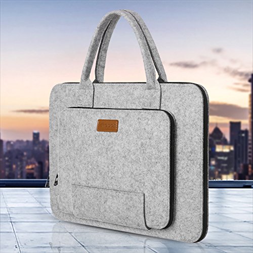 Laptoptasche 13 Zoll  Ropch Laptop H  lle Schutzh  lle f  r Laptop   Ultrabook   Notebook Computer   Tablet - Grau   Schwarz