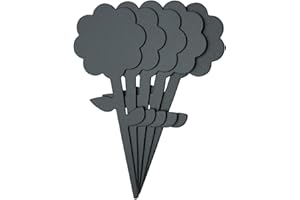 SECURIT - Set Da 5 Etichette Silhouette Fiore - Per Pennarelli A Gesso Liquido - Per Caffè, Ristoranti, Bar, Negozi - 18x7x0,1cm - 1 Pennarello Incluso