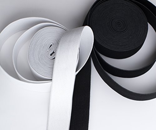 5 Meter Gummiband 40 mm Breit Schwarz oder Weis (Schwarz) - 2