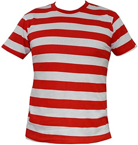 Rock Star Academy Red and White Striped T-Shirt (Medium)