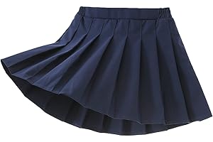 Yealoo Falda Corta Plisada para Niña Cintura Elástica Uniforme Falda con Interior Shorts