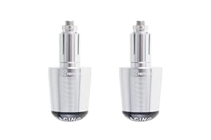 Evermotor Puños de manillar de motocicleta universales - 22 mm (7/8 ") 24 mm (1") Puños de motocicleta antideslizantes para ciclomotores Scooter Quad ATV Puños de goma hechos de aluminio CNC gris azul marino