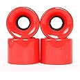 RaceBon 60mm Longboard Skateboard Wheels Hardness 78A Polyurethane Cruising Wheel Free 608 Bearings and Spacers Set of 4