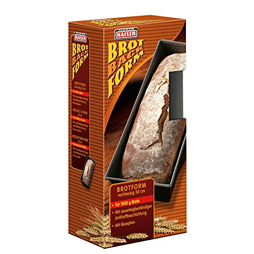 KAISER Brotform 30 cm Brotbackform für 1.000 g Brotlaibe Sehr gute Antihaftbeschichtung Sauerteigbeständig gleichmäßige Bräunung durch optimale Wärmeleitung