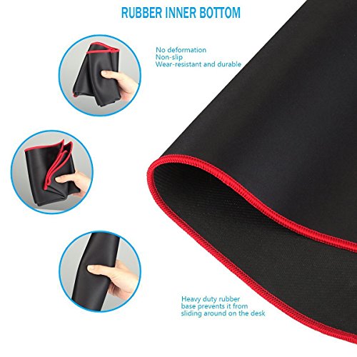 Duomishu Mauspad wasserdicht Gaming Mauspad Rutschsicher Büro Mausmatte 5mm 30x80cm - 3