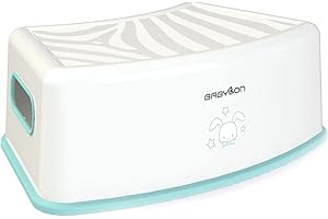 BABYLON tabouret apprentissage Tiger marche pied, escabeau enfant, tabouret wc pliant blanc