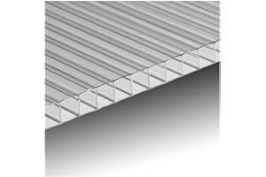 EZOOZA Set di 10 lastre Policarbonato Alveolare 6 mm 1000 x 135 mm