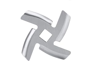 Garosa Chef Carne Picadora Cuchilla de Repuesto Acero Inoxidable Cocina Comida Carne Picadora Trituradora Picadora Cuchilla de Repuesto para Eléctrica o Manual para Accesorios Amoladoras 2pcs (46mm)