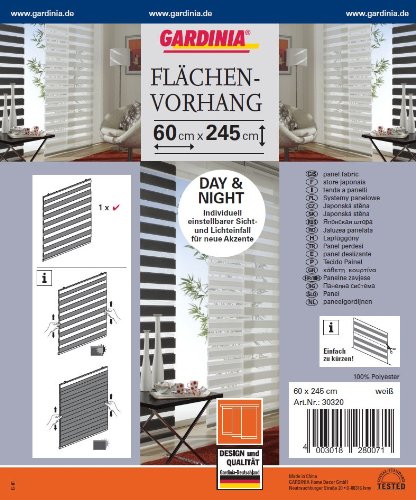 Gardinia 30320 Flächenvorhang Day und Night, 60 x 245 cm, weiß - 6