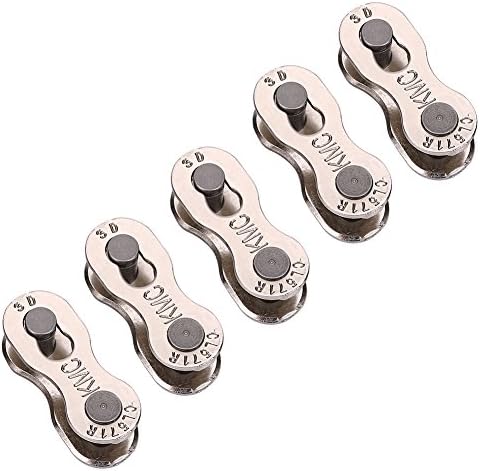 Dilwe 5 Pairs Bike Chain Link, Quick Release Anti-rust High Tensile Speed Chain Link with 3 Types for Mountain Road Bike Accessories