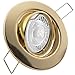 Produktbild 5er Set (3-8er Sets) Einbaustrahler DECORA; 230V GU10; SMD LED 7,5W = 70W; DIMMBAR; Warm-Weiß; GOLD MESSING; schwenkbar, Leuchtmittel austauschbar; Einbauleuchte Einbauspot Downlight