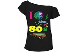 Fashion Sports Dude Top de Disfraces I Love 90s para Mujer, Camisetas Retro para Fiestas de Estrellas Pop, Camiseta, Top de Fiesta de los años 80