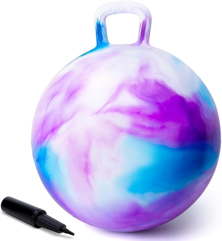 U&C Planet Balones Saltadores 55 cm Pelota de Salto para Niños 7-12 Pelota de Saltar Hinchable con Bomba Apto para Uso en Interiores y Exteriores Regalo Ideal