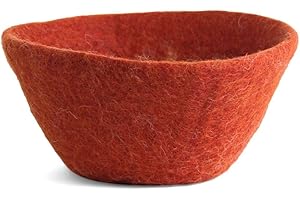 Én Gry & Sif Cuenco de fieltro, cuenco decorativo, nido de Pascua, decoración de Pascua, hecho a mano, comercio justo, rojo óxido