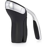 OXO Steel Dikey Kol Tirbuşon &ccedil;ıkarılabilir folyo kesici, g&uuml;m&uuml;ş