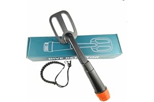 SHRXY Unterwasser Metalldetektor Puls Pinpointer Induktion Tauchen Schatz Wasserdichter Metalldetektor Handheld Coil Metallfinder (Schwarz)