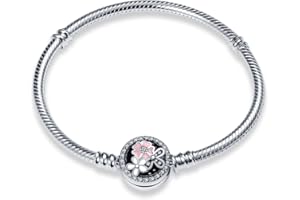 XWN Joyería Pulsera de Mujer plata 925 Compatible con Charms Abalorios, Serpiente Pulsera Compatible con Pandora Abalorios