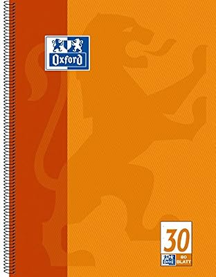 Oxford Collegeblock, DIN A4+, blanko, 80 Blatt, gelb