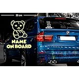 Teddy Bär #1 | Baby - Name On Board | Wunschtext | Auto Aufkleber | Lustig | Baby On Board
