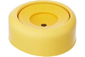 KASSIVA Pet Floating Water Bowl, Anti-Choking Non Spill Dog Water Bowl, Spill Less Drinking Dispenser Splash-Free Vehicle Carried Pet Water Bowl for Dog Cat Puppy Kitten (Yellow, 300ml)