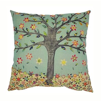 Hangood Housse de coussin Linge de coton Accueil Décoratifs Tree of Life 45cm x 45cm