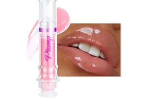 OFANYIA Lip Plumping Booster, Spicy Lip Plumper Lip Gloss Lip Plumping Oil, High-Shine Hydrating Fuller Lip Plumper Lip Mirror Lip Glaze, Plump & Pout Lip Plumper (01#)